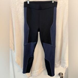 FABLETICS Color-block sculpted leggings, athletic wear, BLUE/NAVY, size L